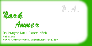 mark ammer business card